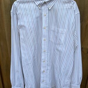 Old Navy Collared Button Down Blue/White with Stripes Long Sleeved Shirt Men’s